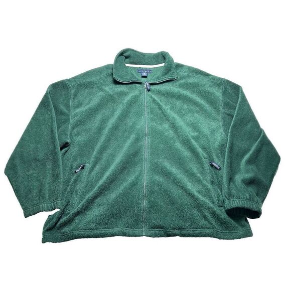 Ivy Crew Classic Fit Green Fleece Zip Up Jacket Mens Size XXL - Picture 1 of 7